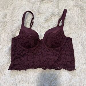 Victoria's Secret Lace Bra in Deep Burgundy